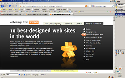 hunt Screenshot of the 10 Best-Designed Web Sites in the World article