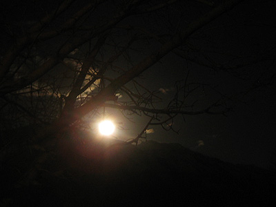 Full moon rising
