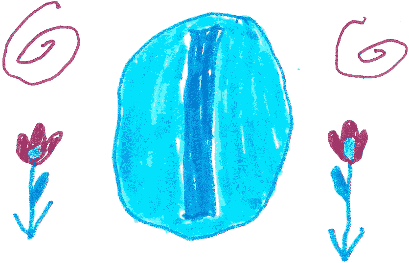 A blue coin