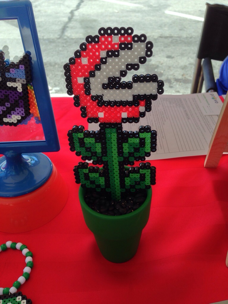Piranha plant made from fusible beads