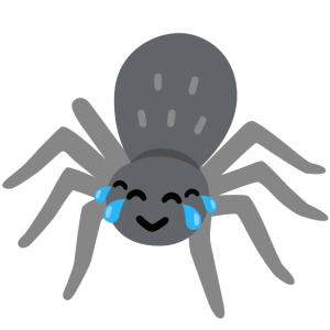 Spider smiling with tears