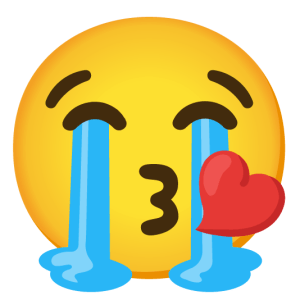 Kissing and crying