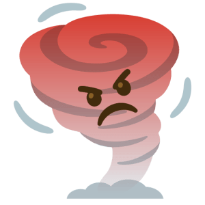 Red angry tornado