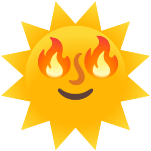 Sun with Fire for eyes