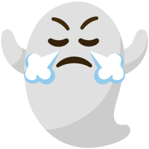 Ghost with steam coming out of nose